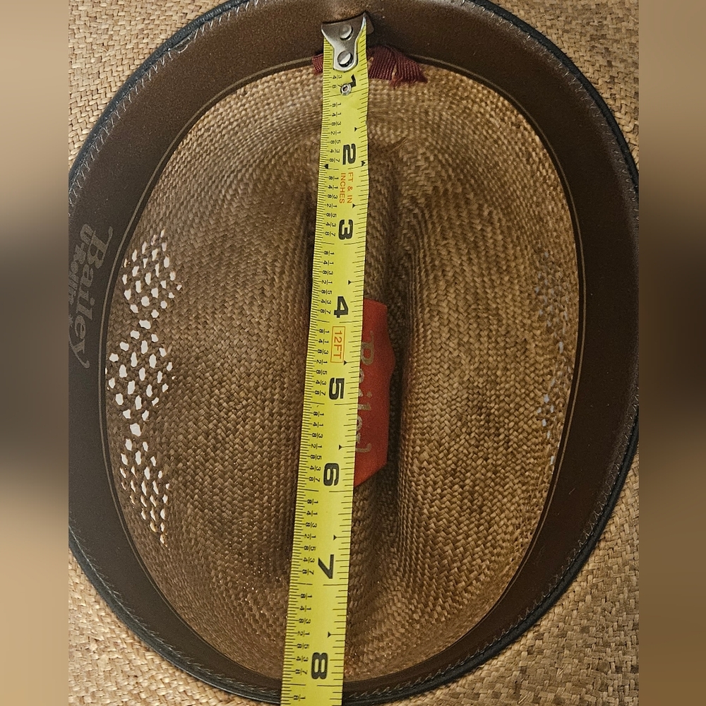 Vintage Bailey U-Rollit Cowboy Western Woven Raffia Straw Hat - Picture 8 of 12